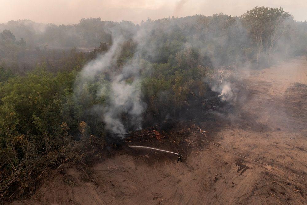 požari u srbiji, požar u deliblatskoj peščari, gašenje požara
