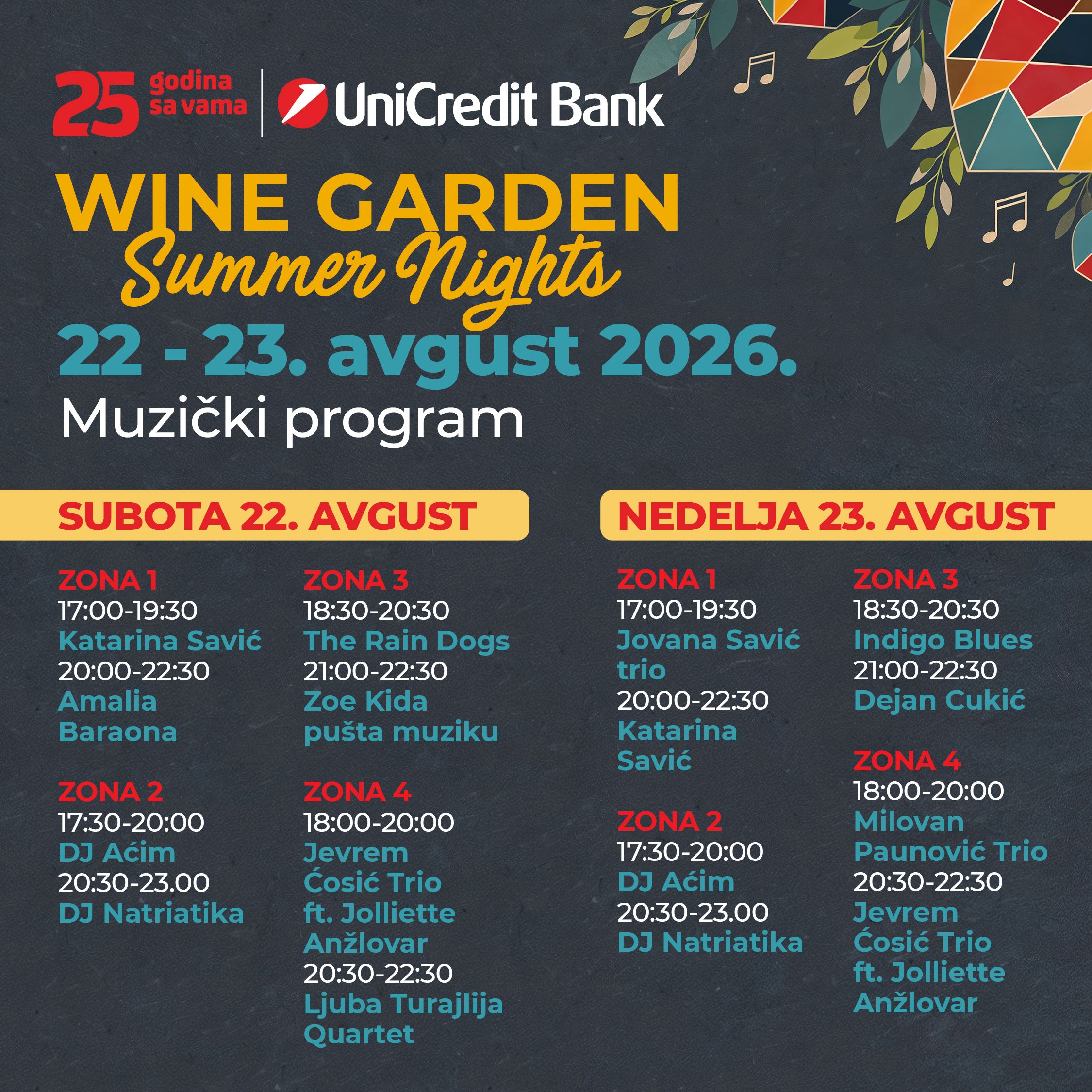 Za vikend Wine Garden Summer Nights u Botaničkoj bašti „Jevremovac" 1